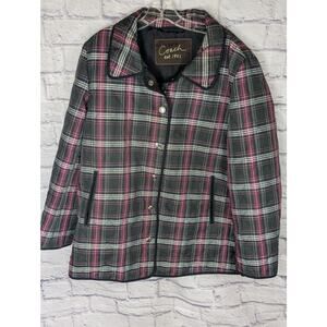 Coach plaid Barn Jacket quilted sz XL $398